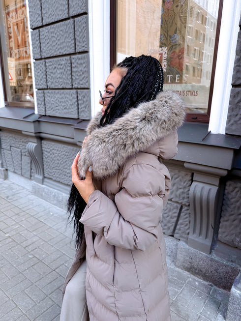 Long coat "CLIMATE ZONE" FC7529 - cappuccino